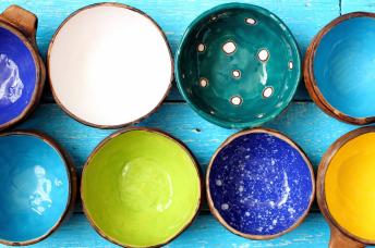 Bright and Modern Clay Bowl Set  