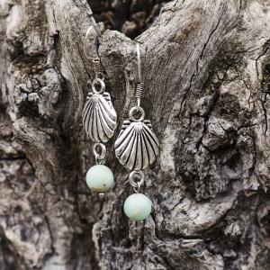 Pismo Beach Seashell Handcrafted Ear Rings 