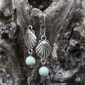 Pismo Beach Seashell Handcrafted Ear Rings 