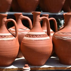 Gothic Greek Clay Pot 