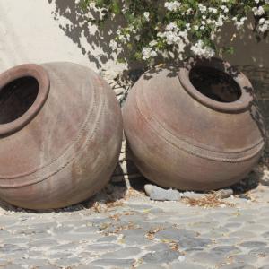 Rustic Twin Clay Pots 