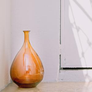 Antique Emerald Glass Vase