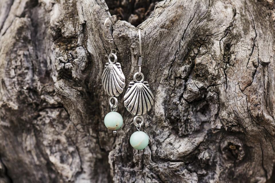 Pismo Beach Seashell Handcrafted Ear Rings
