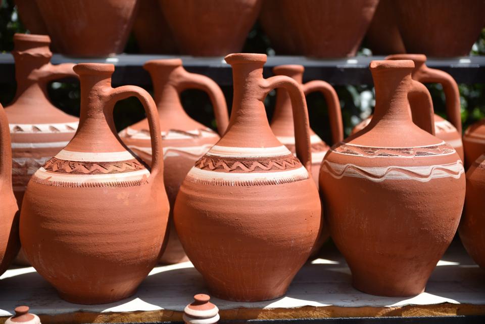 Rustic Twin Clay Pots 