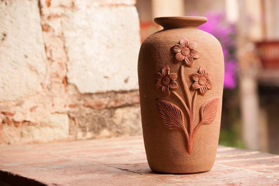 Rustic Spanish Hand Made Vase 