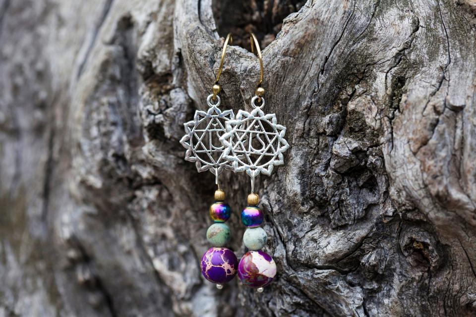 Starry Night Handcrafted Ear Rings