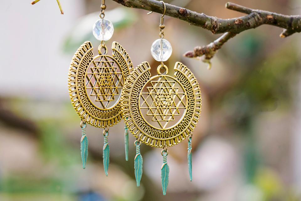 Starry Night Handcrafted Ear Rings