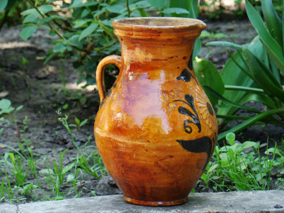 Rustic Twin Clay Pots 