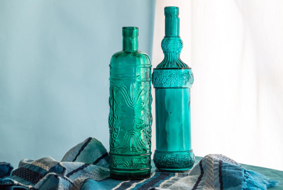 Antique Emerald Glass Vase