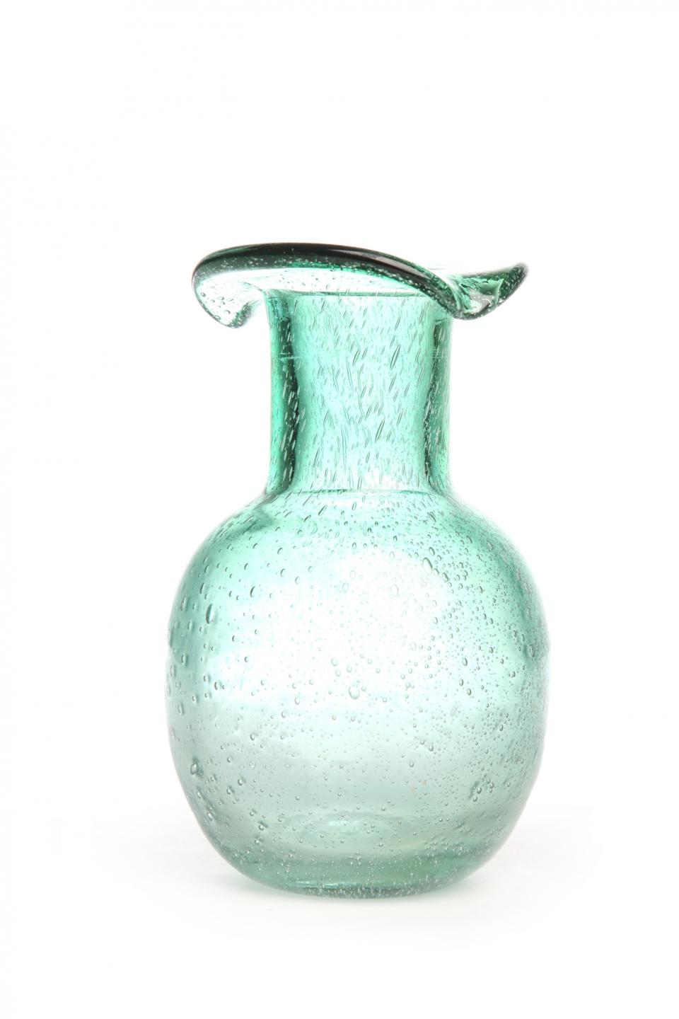 Antique Emerald Glass Vase