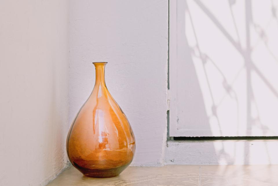Antique Emerald Glass Vase