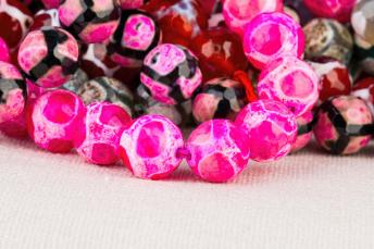 Pink Berry Glass Bracelet  