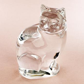 Crystal Cat Figurine 