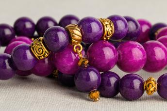 Royal Purple Glass Bracelet  